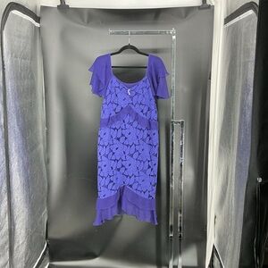 Elegant Purple Lace Wedding Dress